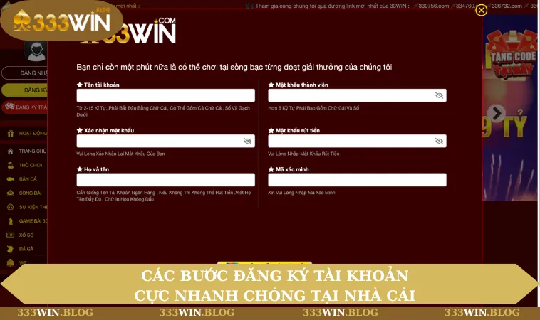 Các bước đăng ký tài khoản cực nhanh chóng tại nhà cái
