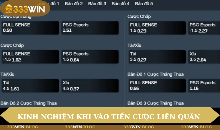 Kinh nghiệm khi vào tiền cược Liên Quân 