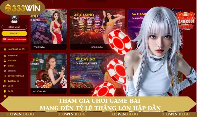 Tham gia chơi game bài mang đến tỷ lệ thắng lớn hấp dẫn